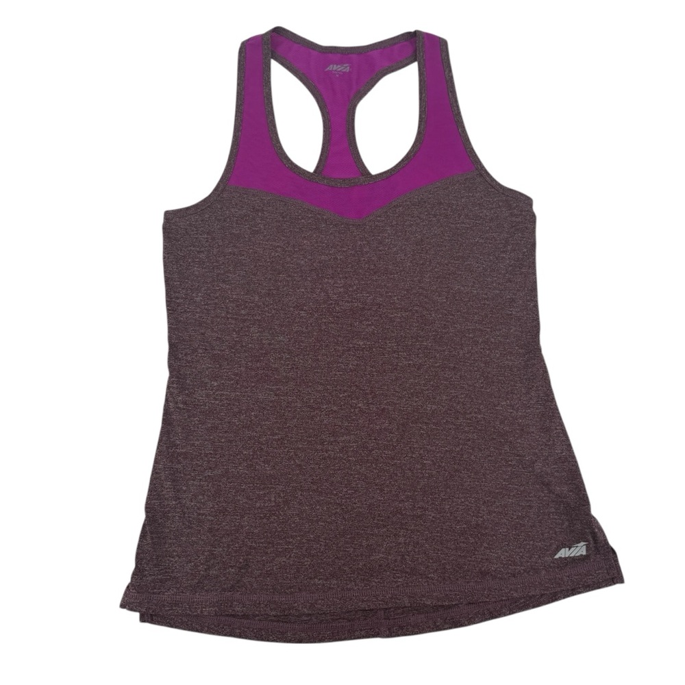 Avia Purple Gray Sleeveless Racerback Tank Top Size Medium Women's